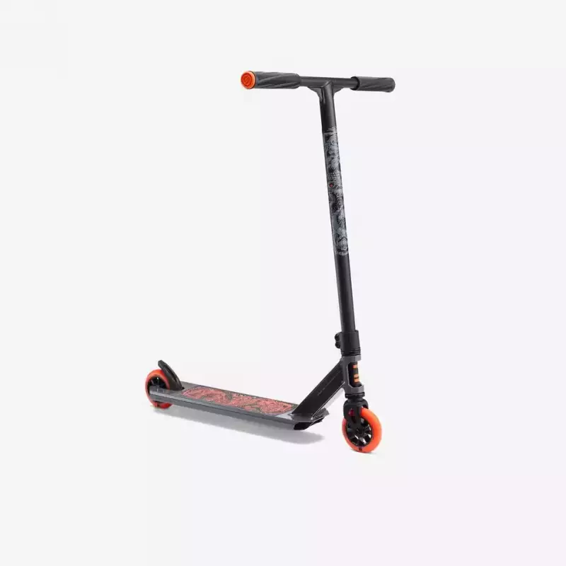 Самокат трюковый детский чёрно-красный Oxelo MF500 Desert