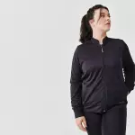Куртка для бега женская чёрная Kalenji 100