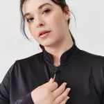 Куртка для бега женская чёрная Kalenji 100