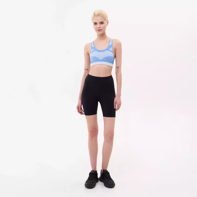 Бра для фитнеса женский голубой Domyos Seamless 500