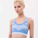 Бра для фитнеса женский голубой Domyos Seamless 500