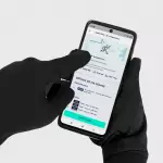 Перчатки для бега сенсорные черные Kiprun Warm+ 500