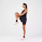 Майка для бега бесшовная женская черная Kiprun Run 500 Comfort