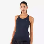 Майка для бега бесшовная женская черная Kiprun Run 500 Comfort