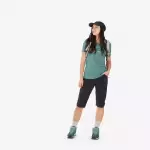 Футболка походная женская зелёная Quechua MH500