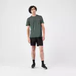 Футболка для бега мужская тёмно-зелёная Kiprun 500 Run Dry