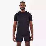 Футболка для бега бесшовная мужская черная Kiprun Run 500 Comfort
