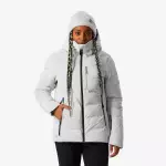 Куртка горнолыжная женская серая Wedze WARM 900