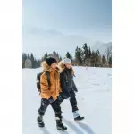 Брюки утепленные SoftShell детские черные Quechua 500