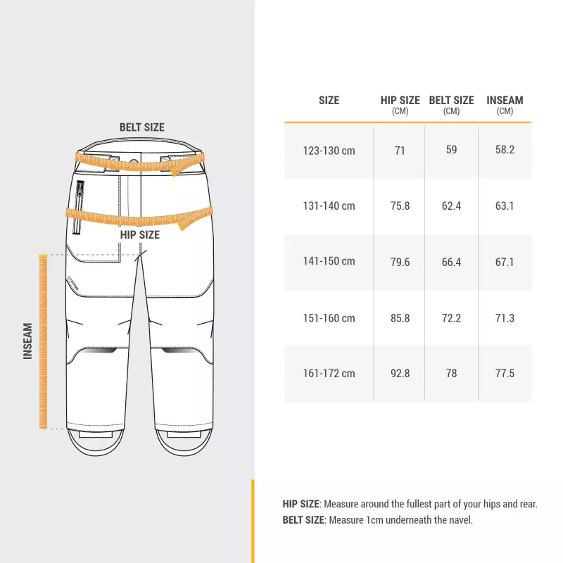Брюки утепленные SoftShell детские черные Quechua 500