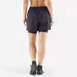 Шорты для бега 2в1 женские чёрные Kiprun 500 Run