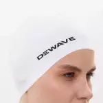 Шапочка для плавания силиконовая белая Dewave 100
