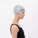 Шапочка для плавания силиконовая серая Dewave 100