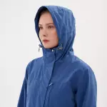 Куртка для походов водонепроницаемая женская синяя Deway NH500