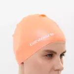 Шапочка для плавания силиконовая с массажным эффектом оранжевая Dewave 500