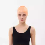 Шапочка для плавания силиконовая с массажным эффектом оранжевая Dewave 500