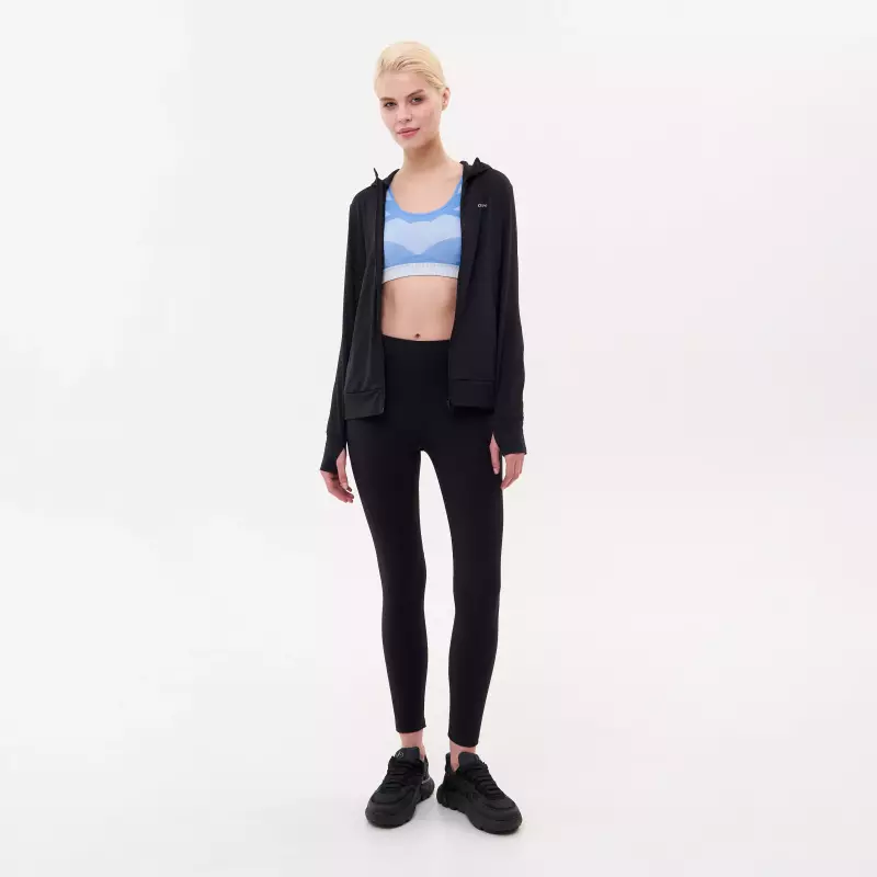 Легинсы для фитнеса женские черные Defit 300