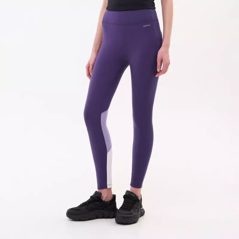 Легинсы для фитнеса женские фиолетовые Defit 300