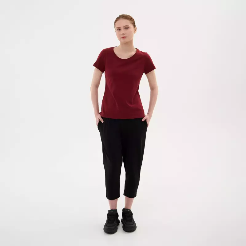 Капри для фитнеса женские черные Defit 500