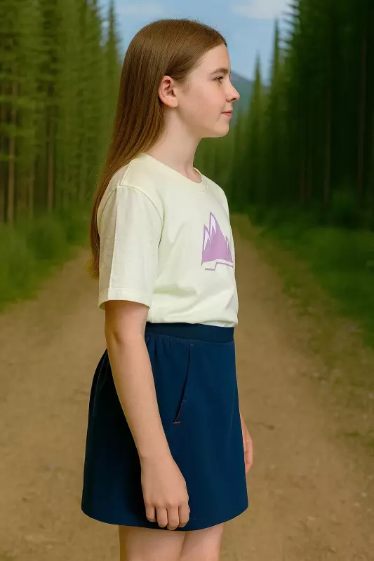 Шорты-юбка для девочек синяя Deway 100