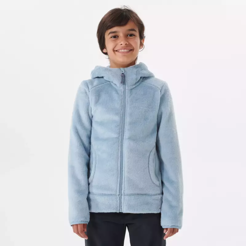Кофта флисовая для девочек голубая 500 Quechua