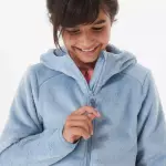 Кофта флисовая для девочек голубая 500 Quechua