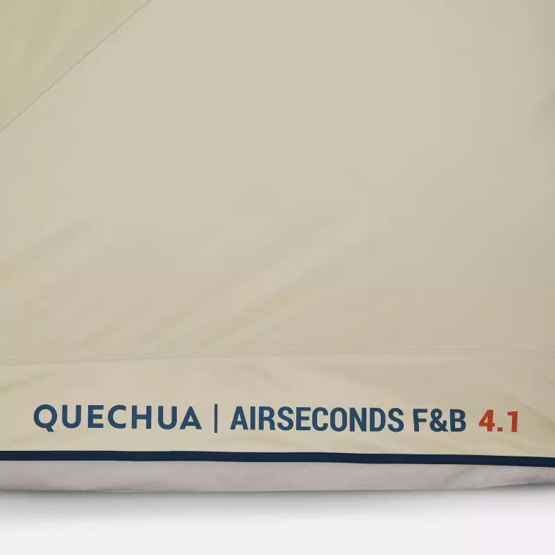 Палатка для кемпинга с надувными дугами 4-хместная Quechua Air seconds 4.1 Fresh & Black