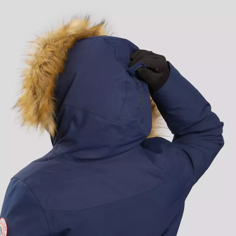 Зимняя куртка парка детская синяя Quechua 500