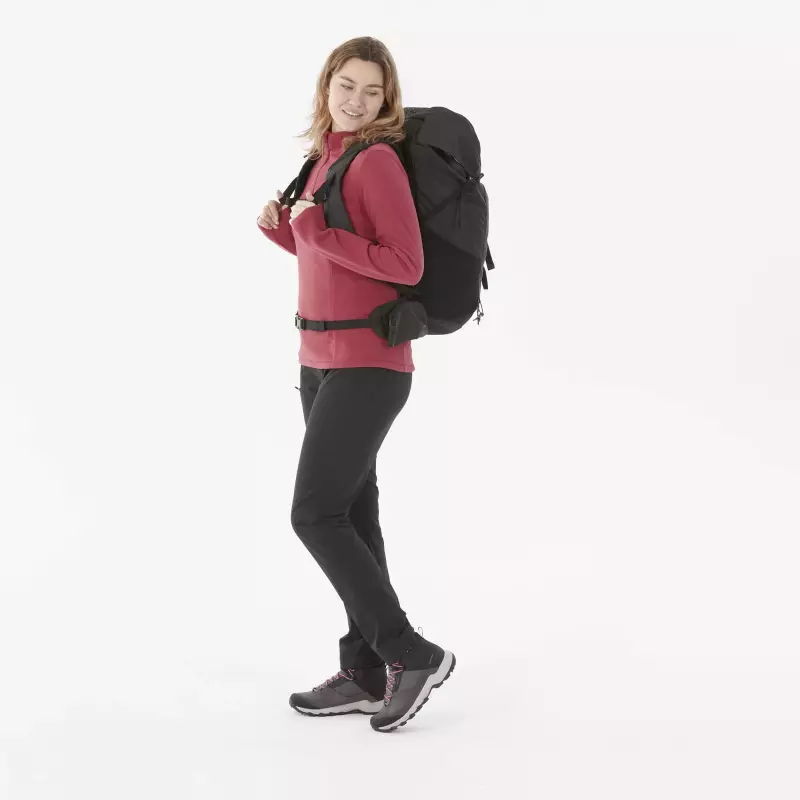 Джемпер флисовый женский розовый Quechua 100