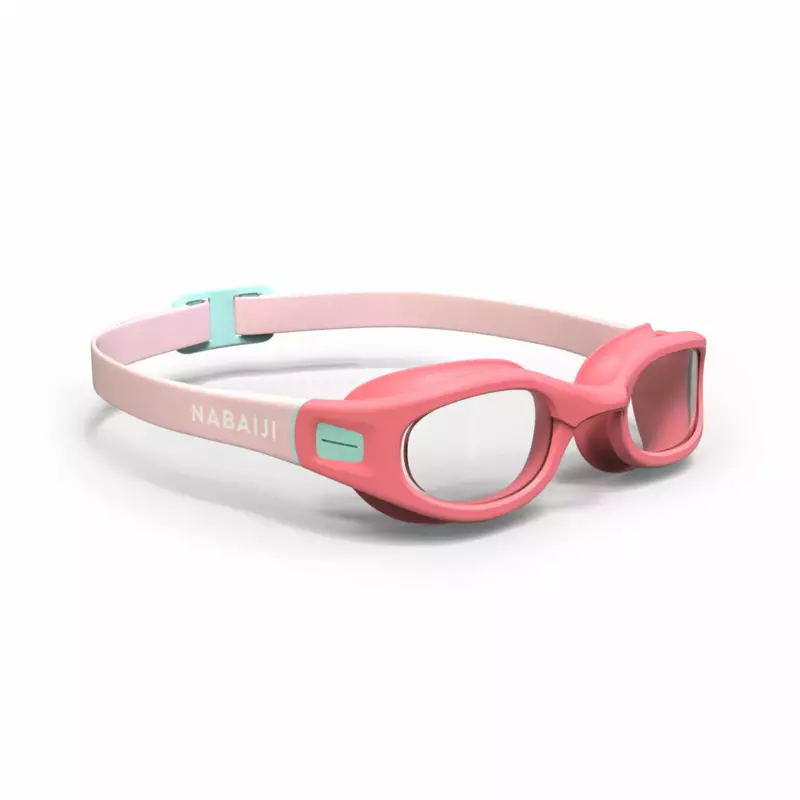 Очки для плавания детские розово-бирюзовый Nabaiji 100 Soft