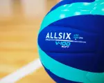 Мяч волейбольный синий Allsix 100