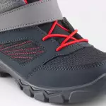 Кроссовки походные детские на липучках черно-красные MH100 MID Quechua