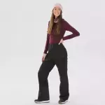 Брюки горнолыжные для фрирайда женские черные Wedze 500