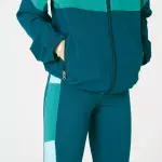 Куртка спортивная детская зеленая Domyos 500
