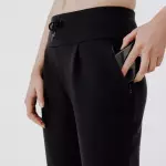 Брюки для бега женские черные Kalenji Warm 500
