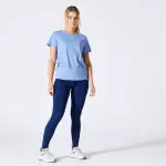 Футболка женская голубая Domyos 500