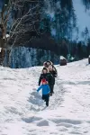 Зимние сапоги детские фиолетовые Quechua 100
