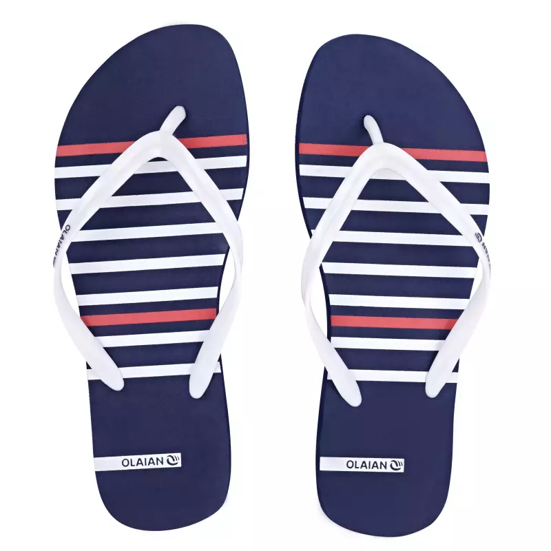 Сланцы женские синие Olaian Flip-Flops 200