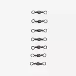 Вертлюги 10шт трехсторонние LJ Pro Series Crossline Swivel 010