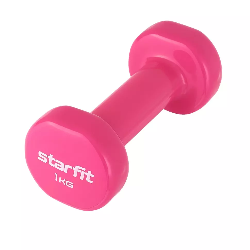 Гантель для фитнеса 1 кг розовая Starfit