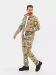 Костюм демисезонный для рыбалки флисовый мужской камуфляжный Huntsman Байкал