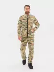 Костюм демисезонный для рыбалки флисовый мужской камуфляжный Huntsman Байкал