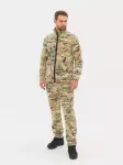 Костюм демисезонный для рыбалки флисовый мужской камуфляжный Huntsman Байкал