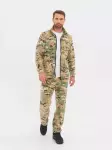 Костюм демисезонный для рыбалки флисовый мужской камуфляжный Huntsman Байкал