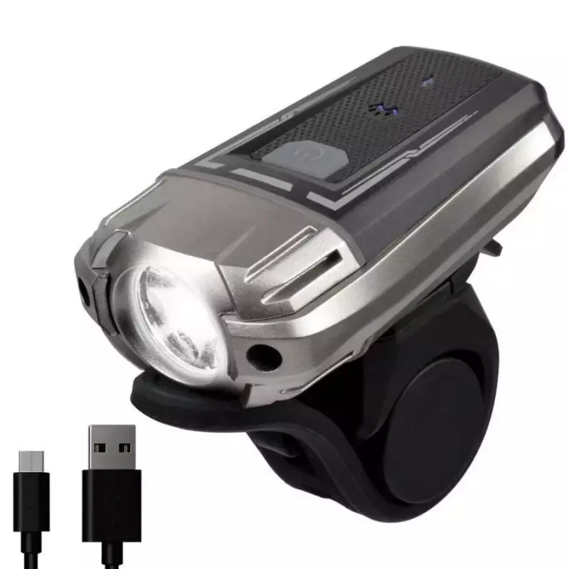 Фонарь велосипедный чёрный Briviga USB 300 FR