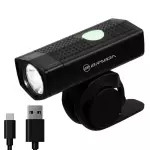 Фонарь велосипедный чёрный Briviga USB 350 FR