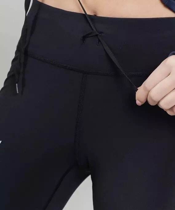 Тайтсы для бега женские черные Nordski Warm