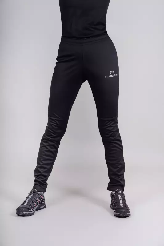 Разминочные брюки женские черные NORDSKI Active Pro