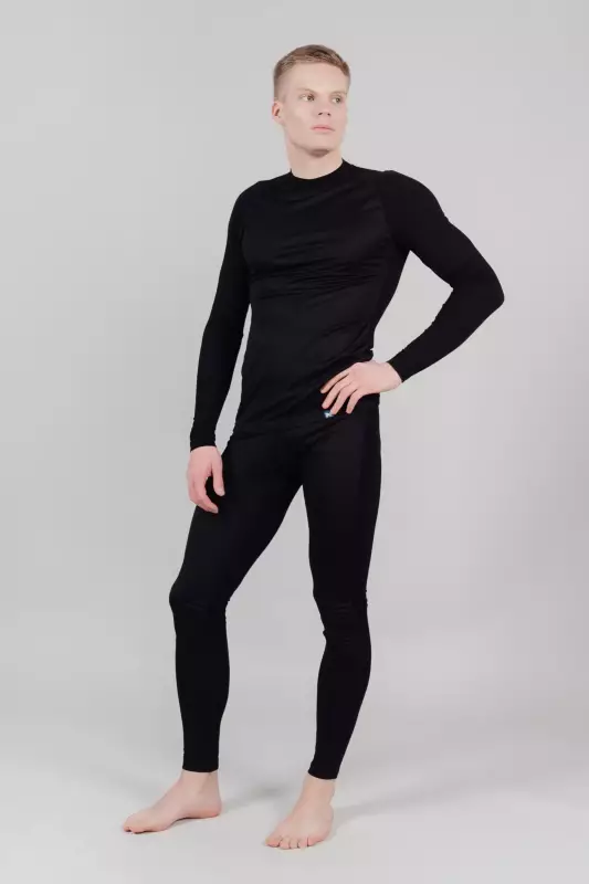 Термобелье верх мужское черное Nordski Active Pro