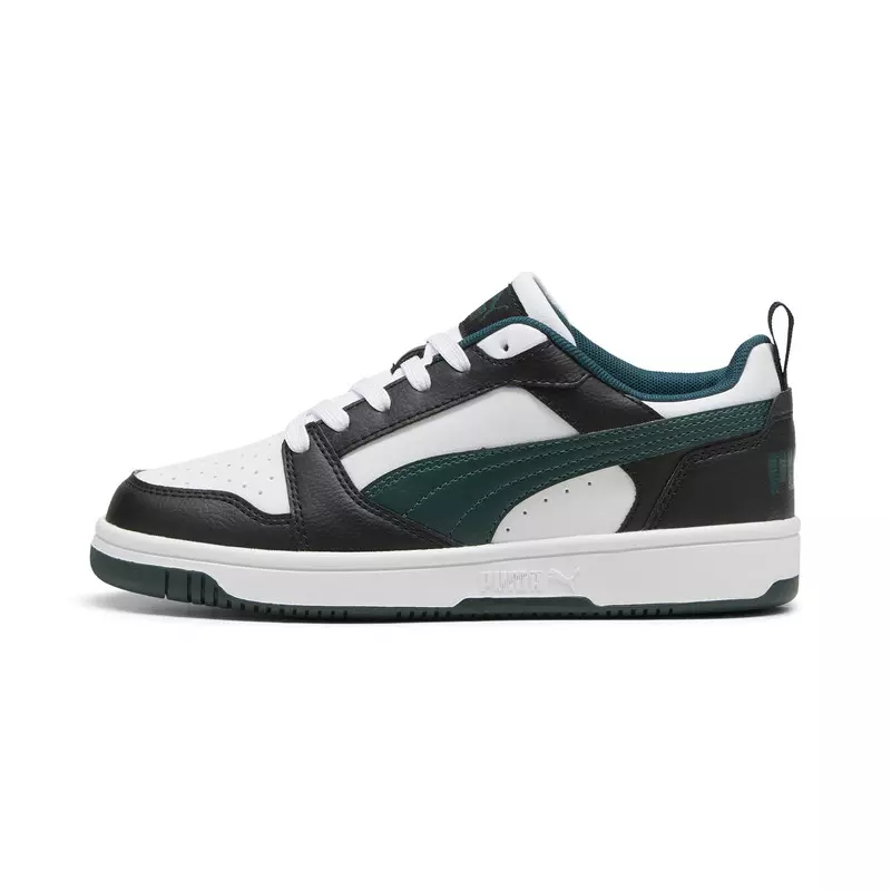 Кроссовки детские тёмно-зеленые Puma Basketball JS V6